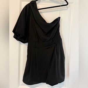 Black One-Shoulder Romper